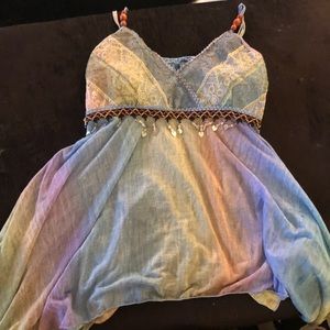 Tie dye hippie boho top